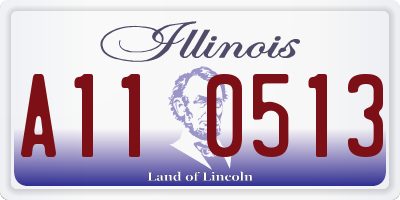 IL license plate A110513