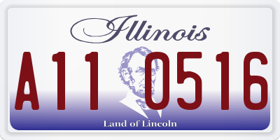 IL license plate A110516