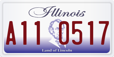 IL license plate A110517