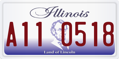 IL license plate A110518