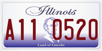 IL license plate A110520