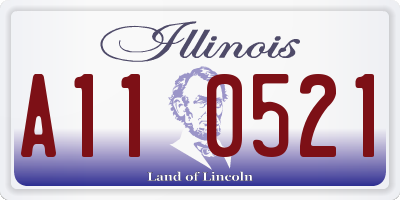 IL license plate A110521