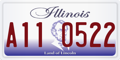 IL license plate A110522