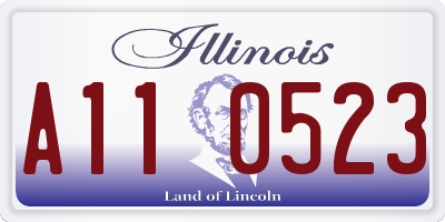 IL license plate A110523