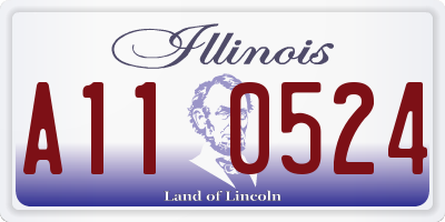 IL license plate A110524