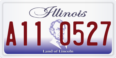 IL license plate A110527