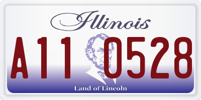 IL license plate A110528