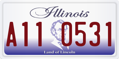 IL license plate A110531