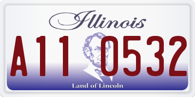 IL license plate A110532