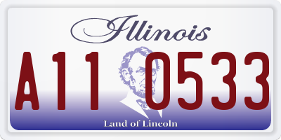 IL license plate A110533