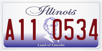 IL license plate A110534