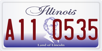 IL license plate A110535