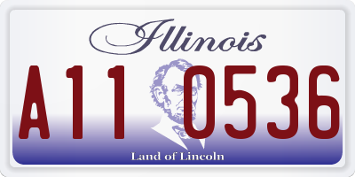 IL license plate A110536