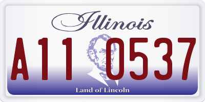 IL license plate A110537