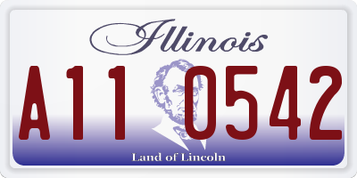 IL license plate A110542