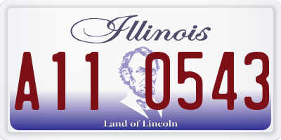 IL license plate A110543