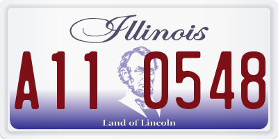 IL license plate A110548