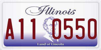 IL license plate A110550