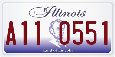 IL license plate A110551