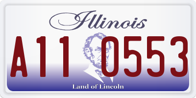 IL license plate A110553