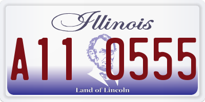 IL license plate A110555