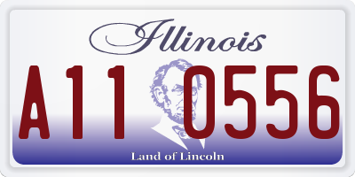 IL license plate A110556