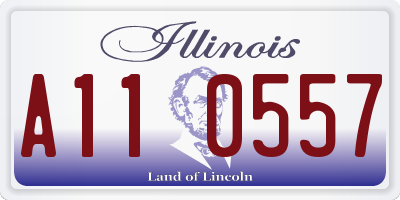 IL license plate A110557