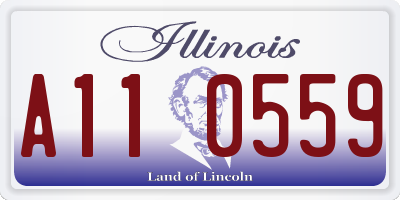 IL license plate A110559
