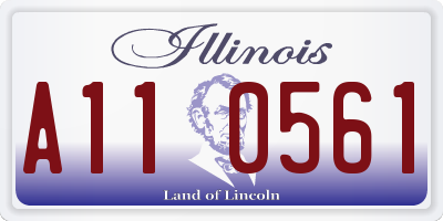 IL license plate A110561