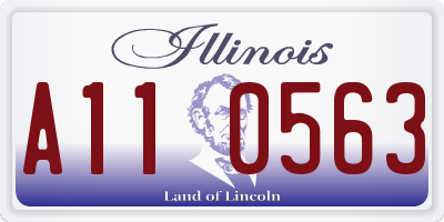 IL license plate A110563