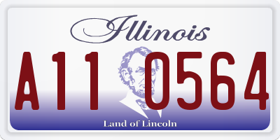 IL license plate A110564
