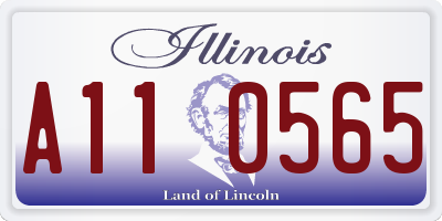 IL license plate A110565