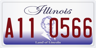 IL license plate A110566