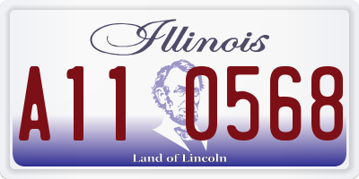 IL license plate A110568