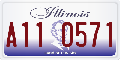 IL license plate A110571