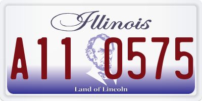 IL license plate A110575