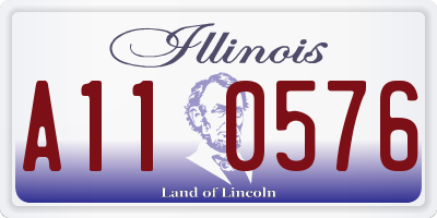 IL license plate A110576