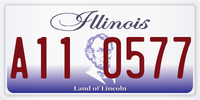 IL license plate A110577