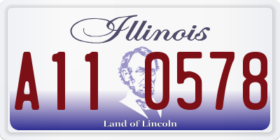 IL license plate A110578