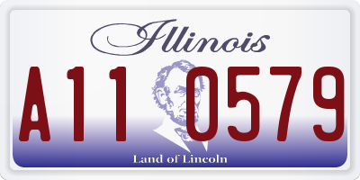 IL license plate A110579