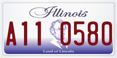 IL license plate A110580