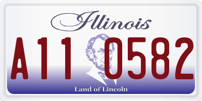 IL license plate A110582