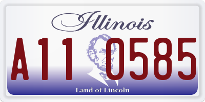 IL license plate A110585