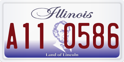 IL license plate A110586