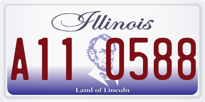 IL license plate A110588