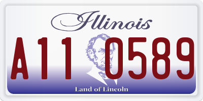 IL license plate A110589