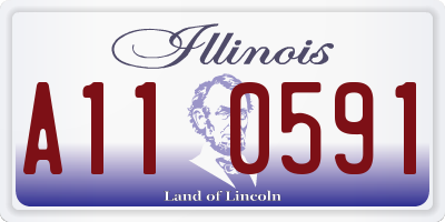 IL license plate A110591