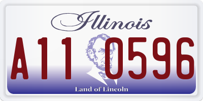 IL license plate A110596