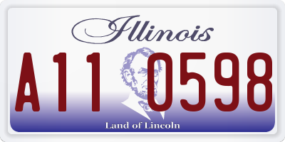 IL license plate A110598