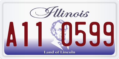 IL license plate A110599